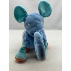Ikea Plush Barnslig Elefant Blue Green Orange Elephant Toy Stuffed Animal 9"